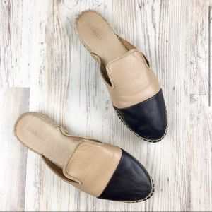 Anthropologie Espadrille Leather Mules